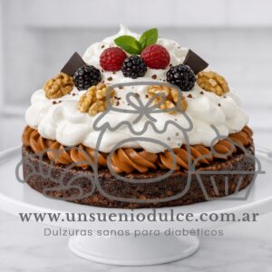 Torta Brownie Premium apta diabéticos (8 porciones)