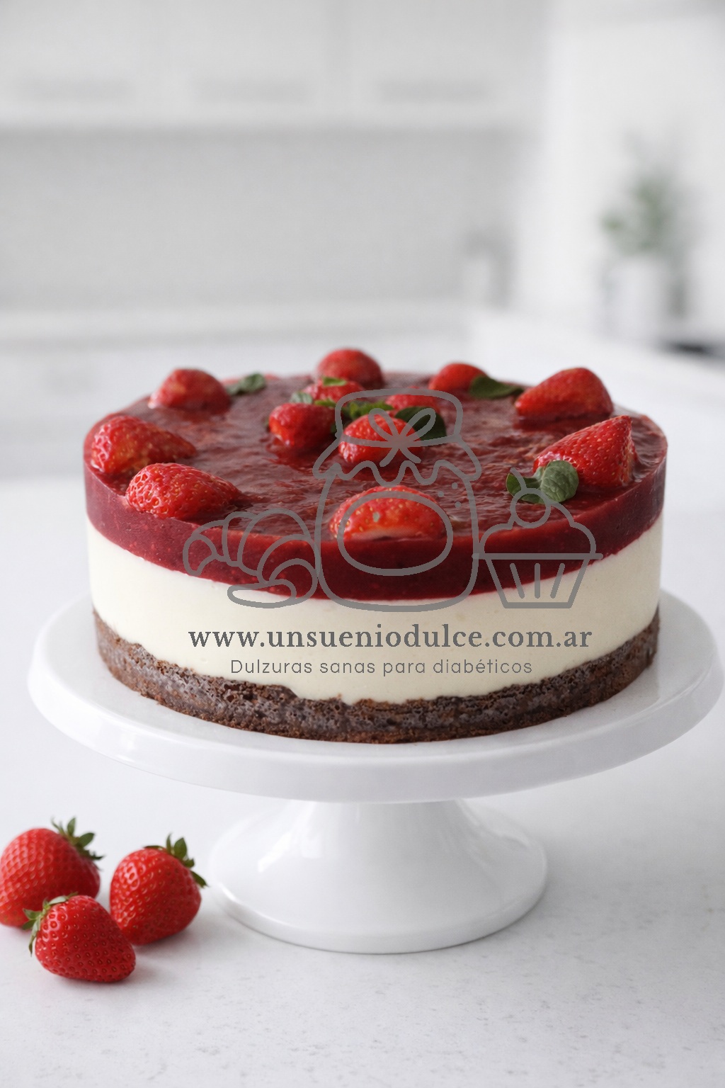 Cheesecake Apto Diabéticos, El Placer Saludable (8 porciones)